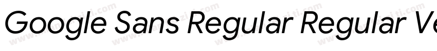 Google Sans Regular Regular Version字体转换